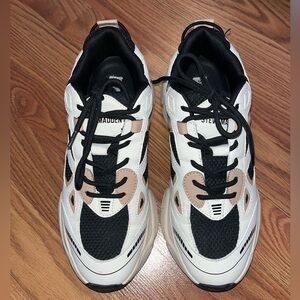 Steve Madden Black, Brown, and Beige Sneakers